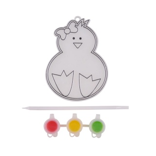 WIELKANOCNY WITRAŻYK Z FARBKAMI KURCZAK, Wielkanoc, Art. świąteczne i okolicznościowe