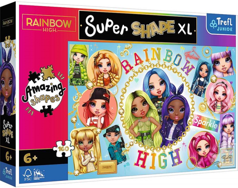 PUZZLE 160 XL Super Shape Kolorowe Rainbow High!, Podkategoria, Kategoria