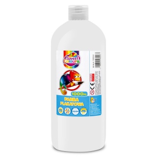 FARBA PLAKATOWA 1000ML.SWEET COLOURS BIAŁA, Farby, Plastyka