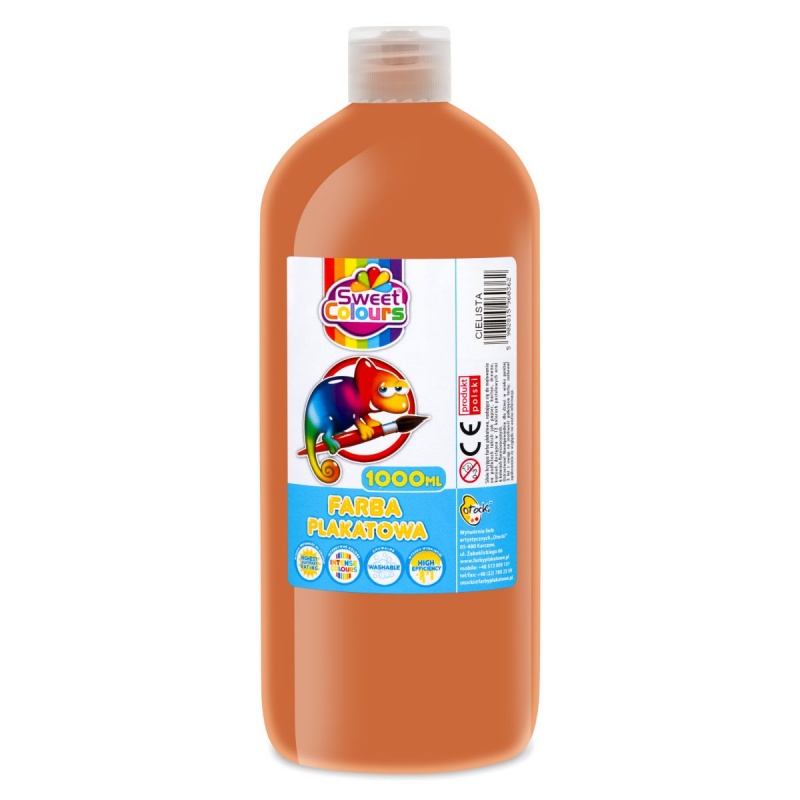 FARBA PLAKATOWA 1000ML.SWEET COLOURS CIELISTA, Farby, Plastyka