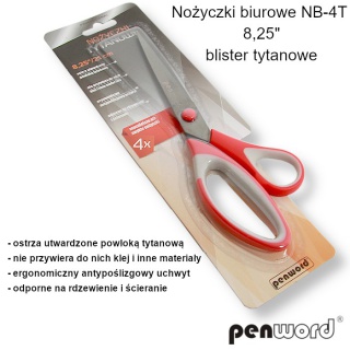 NOŻYCZKI BIUROWE TYTANOWE NB-4T 8,25", Podkategoria, Kategoria