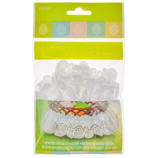 SERWETKA ATŁASOWA ZDOBIĄCA KOSZYCZEK 25CM D0906, Podkategoria, Kategoria