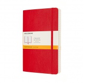 Notes MOLESKINE Classic L (13x21 cm), w linie, miękka oprawa, scarlet red, 400 stron, czerwony, Notatniki, Zeszyty i bloki