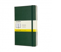 Notes MOLESKINE Classic L (13x21 cm), checkered, hardcover, myrtle green, 240 pages, green