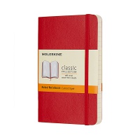 Notes MOLESKINE Classic P (9x14cm), w linie, miękka oprawa, 192 strony, czerwony, Notatniki, Zeszyty i bloki