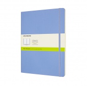 Notes MOLESKINE Classic XL (19x25 cm), gładki, miękka oprawa, hydrangea blue, 192 strony, niebieski, Notatniki, Zeszyty i bloki