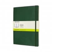 Notes MOLESKINE Classic XL (19x25 cm), smooth, softcover, myrtle green, 192 pages, green