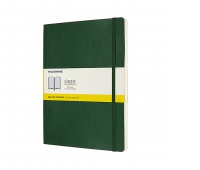 Notes MOLESKINE Classic XL (19x25 cm), checkered, softcover, myrtle green, 192 pages, green