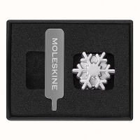 Pin MOLESKINE, snowflake, silver