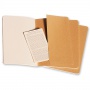 Set of 3 notebooks MOLESKINE Cahier Journals L (13x21cm), smooth, 80 sheets, sand