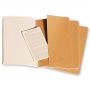 Set of 3 notebooks MOLESKINE Cahier Journals L (13x21cm), line, 80 sheets, sand