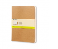 Set of 3 notebooks MOLESKINE Cahier Journals XL (19x51cm), smooth, 120 sheets, sand