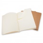 Set of 3 notebooks MOLESKINE Cahier Journals XL (19x51cm), smooth, 120 sheets, sand