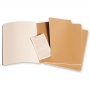 Set of 3 notebooks MOLESKINE Cahier Journals XL (19x51cm), line, 120 sheets, sand