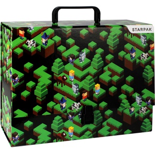 TECZKA Z RĄCZKĄ A4 95mm.PIXEL GAME STARPAK, Teczki przestrzenne, Organizacja dokumentów