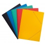 Elasticated file, OFFICE PRODUCTS, pressed board, A4, 390 gsm, 3-flap, assorted colours, Flat files, Document archiving
