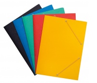 Teczka z gumką OFFICE PRODUCTS, preszpan, A4, 390gsm, 3-skrz., mix kolorów, Teczki płaskie, Archiwizacja dokumentów