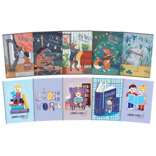 ZESZYT A5 32K.LINIA PODW.KOLOR.BOOK/RETRO 10szt., Podkategoria, Kategoria