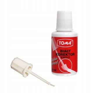 KOREKTOR W PŁYNIE 20ML.PĘDZELEK, Korektory, Art. do pisania i korygowania