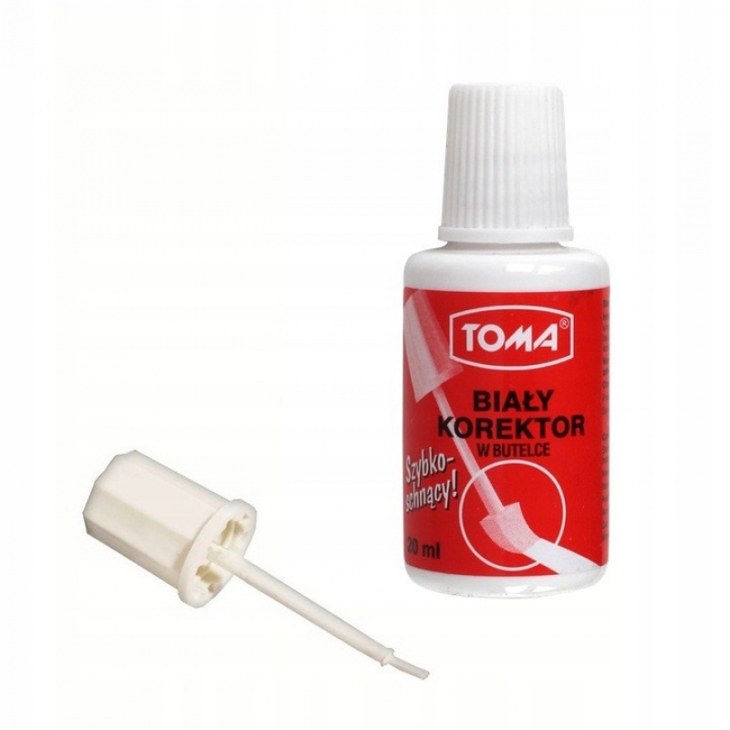 KOREKTOR W PŁYNIE 20ML.PĘDZELEK, Korektory, Art. do pisania i korygowania
