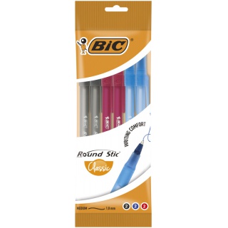 DŁUGOPIS ROUND STIC MIX 2x(NIEB.CZARNY,CZERWONY), Podkategoria, Kategoria