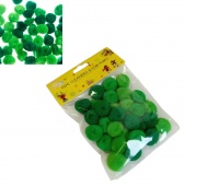 POMPONY 2,5cm 30szt ODCIENIE ZIELENI LE19-03, Pompony, Art. kreatywne