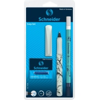 Rollerball pen SCHNEIDER Easy Set, eraser, 6 cartridges, blister, color mix, Fountain pens, Writing and correction products