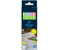 Thin pen SCHNEIDER LINE-UP PASTEL, 0,4mm, 6 pcs, box with tag, color mix, Fine Felt-tip Pens, Writing and correction products