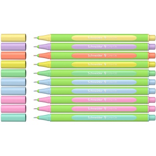 Cienkopis SCHNEIDER LINE-UP PASTEL, 0,4mm, 10 szt, pudełko z zawieszką - mix kolorów, Cienkopisy, Artykuły do pisania i korygowania