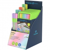 Thin pen display SCHNEIDER LINE-UP PASTEL, 104 pcs, color mix