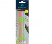 Thin pen SCHNEIDER LINE-UP PASTEL, 0,4mm, 3 pcs, blister, color mix