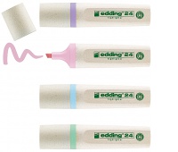 Zakreślacze E-24 ECOLINE EDDING, 2-5 mm, 4 szt., mix pastelowych kolorów, Textmarkery, Artykuły do pisania i korygowania