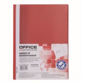 Skoroszyt OFFICE PRODUCTS, 120/180 mic, PP, czerwony, Skoroszyty podstawowe, Archiwizacja dokumentów