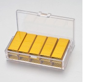 Zszywki no.10 KANGARO, pudełko plastikowe, żółte, Zszywki, Drobne akcesoria biurowe