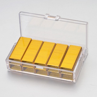 Zszywki no.10 KANGARO, pudełko plastikowe, żółte, Zszywki, Drobne akcesoria biurowe