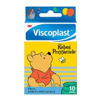 Set of patches VISCOPLAST, Pooh and Friends, 10 pcs, color mix, Plasters, First Aid Kits, Cleaning & Janitorial Supplies and Dispensers