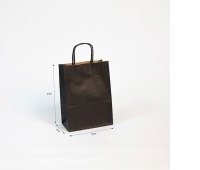 Gift bag CLAIREFONTAINE, paper, 16x21x8cm, 110g/m2, kraft, black