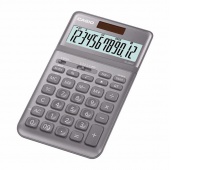 Kalkulator biurowy CASIO JW-200SC-GY BOX, 12-cyfrowy, 109x183,5x10,8mm, szary, Kalkulatory, Urządzenia i maszyny biurowe