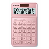 Kalkulator biurowy CASIO JW-200SC-PK-S, 12-cyfrowy 109x183,5xmm, różowy, Kalkulatory, Urządzenia i maszyny biurowe