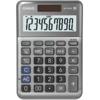 Office calculator CASIO MS-100FM, 10-digit, 103x147x28,8mm, grey