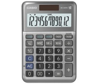 Kalkulator biurowy CASIO MS-120FM, 12-cyfrowy, 103x147x28,8mm, szary, Kalkulatory, Urządzenia i maszyny biurowe