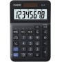 Kalkulator biurowy CASIO MS-8F, 8-cyfrowy, 103x147x28,8mm, czarny, Kalkulatory, Urządzenia i maszyny biurowe