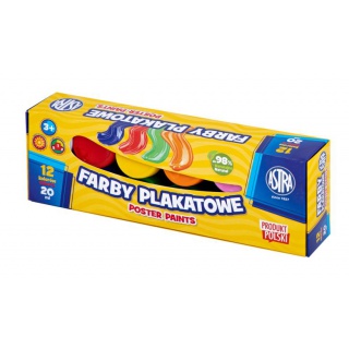 FARBY PLAKATOWE ASTRA 12kol.20ml., Podkategoria, Kategoria