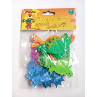 ART. KREATYWNY SAMOPRZYLEPNY DINO, Naklejki, Art. kreatywne
