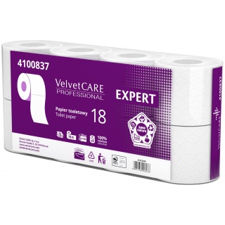 Papier Toaletowy celulozowy VELVET Expert, 3-warstwowy, 8szt., biały, Papiery toaletowe i dozowniki, Artykuły higieniczne i dozowniki