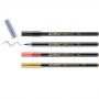 Pen with brush tip e-1340 EDDING, 4 pcs, mix of metallic colors