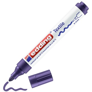 Marker tekstylny e-4500 EDDING, 2-3 mm, fioletowy, Markery, Artykuły do pisania i korygowania