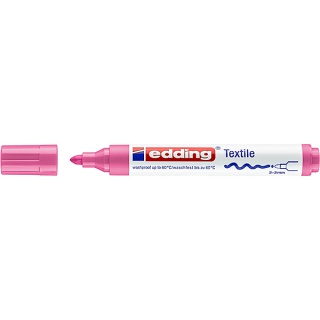 Marker tekstylny e-4500 EDDING, 2-3 mm, różowy, Markery, Artykuły do pisania i korygowania