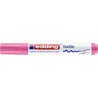 Marker tekstylny e-4500 EDDING, 2-3 mm, różowy, Markery, Artykuły do pisania i korygowania