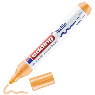 Marker tekstylny e-4500 EDDING, 2-3 mm, jasnopomarańczowy, Markery, Artykuły do pisania i korygowania
